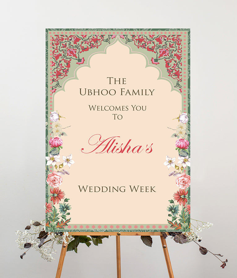 2061 Portrait Personalised Wedding Welcome Poster – A1 Welcome