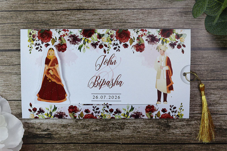 Discover the Magic of the Sliding Bride Invitation – A Unique Wedding Stationery by ShadiCards.com