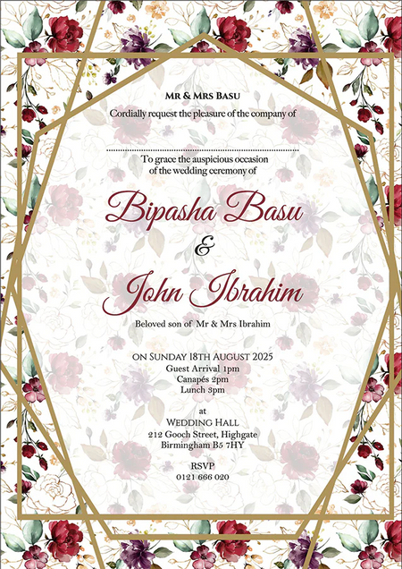 Elegant Flat Wedding Invitations: Perfect for Every Celebration