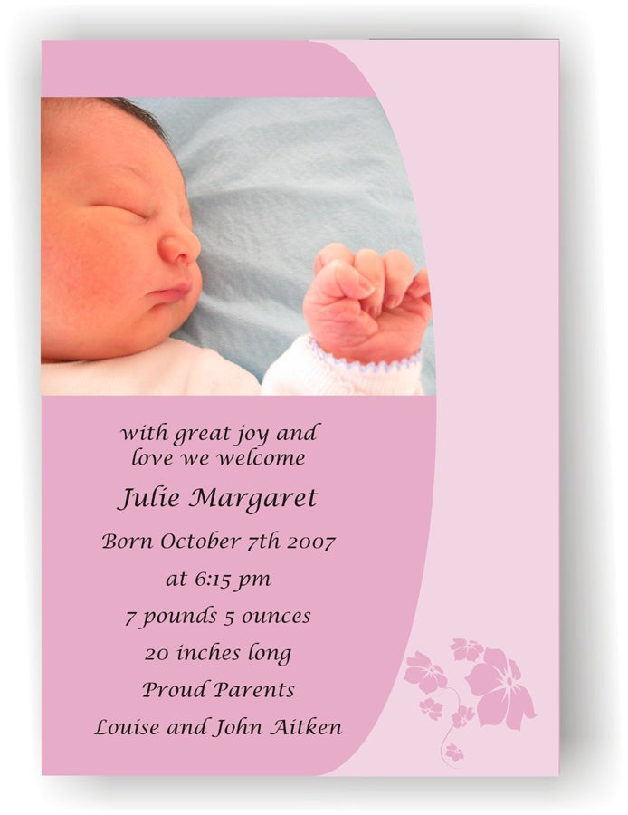 Baby Girl Birth Announcements