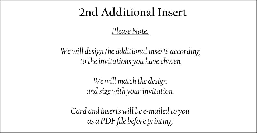 Fron View of Additonal inserts from Shaadi card.com for RSVP, ladies Sangeet, Mehndi, Maiyun Reception and more