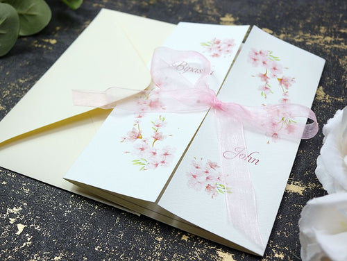 Load image into Gallery viewer, ABC 1175 Floral A5 Double Sided Invitation

