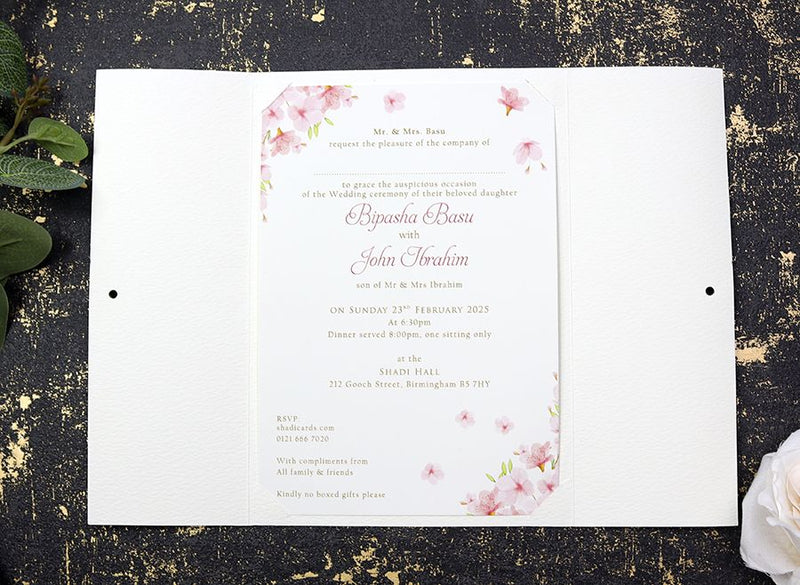 ABC 1175 Floral A5 Double Sided Invitation