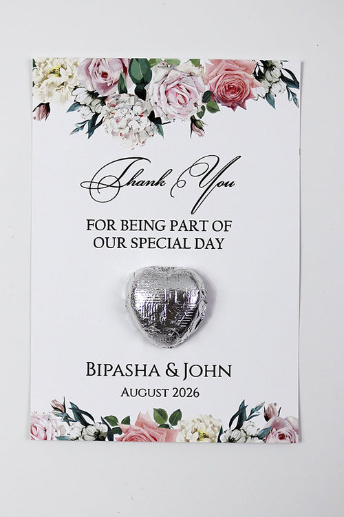 Load image into Gallery viewer, Floral Flat A6 Favour Cards FV105 – Add Your Own Chocolate Treat
