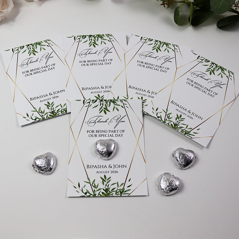 Floral Flat A6 Favour Cards FV106 – Add Your Own Chocolate Treat