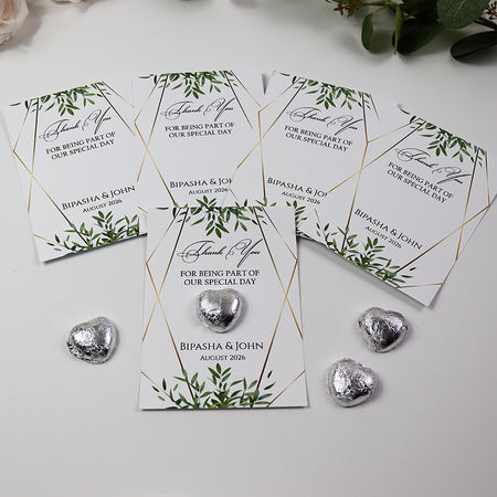 Floral Flat A6 Favour Cards FV106 – Add Your Own Chocolate Treat
