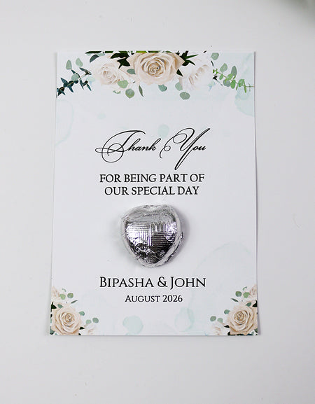 Floral Flat A6 Favour Cards FV108 – Add Your Own Chocolate Treat