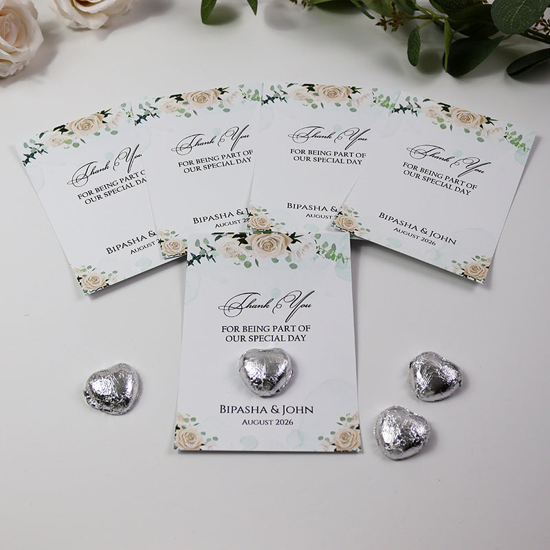 Floral Flat A6 Favour Cards FV108 – Add Your Own Chocolate Treat