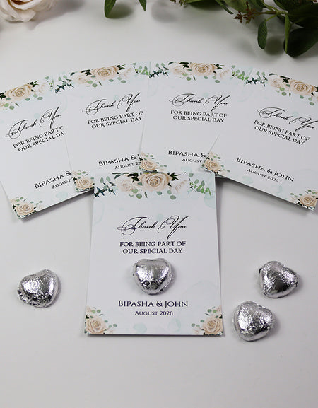Floral Flat A6 Favour Cards FV108 – Add Your Own Chocolate Treat