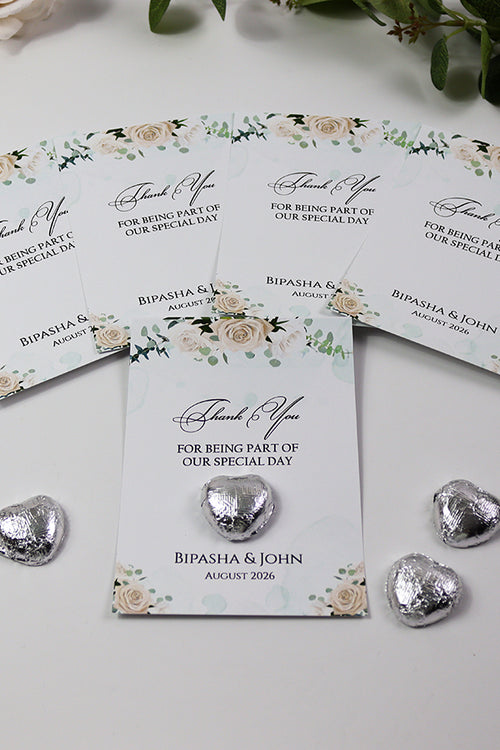 Load image into Gallery viewer, Floral Flat A6 Favour Cards FV108 – Add Your Own Chocolate Treat
