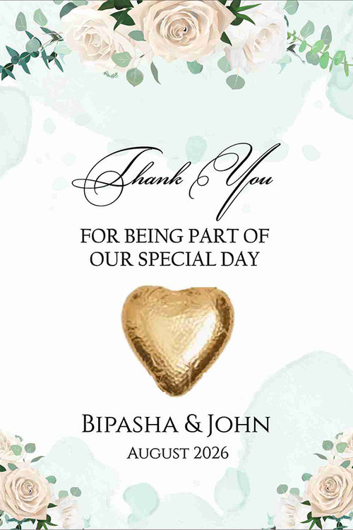 Load image into Gallery viewer, floral flat favour for chocolate wedding party
