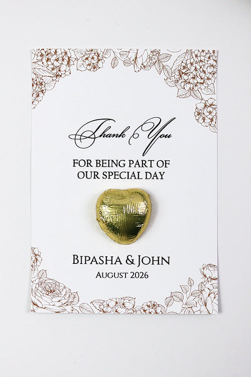 Load image into Gallery viewer, Floral Flat A6 Favour Cards FV109 – Add Your Own Chocolate Treat
