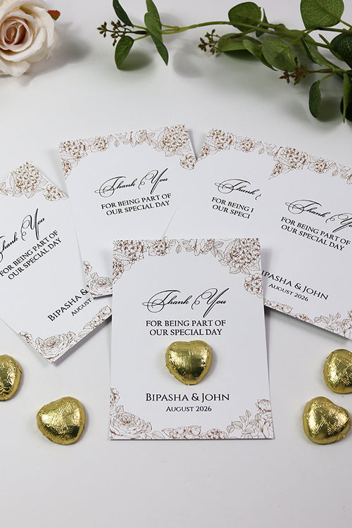 Load image into Gallery viewer, Floral Flat A6 Favour Cards FV109 – Add Your Own Chocolate Treat
