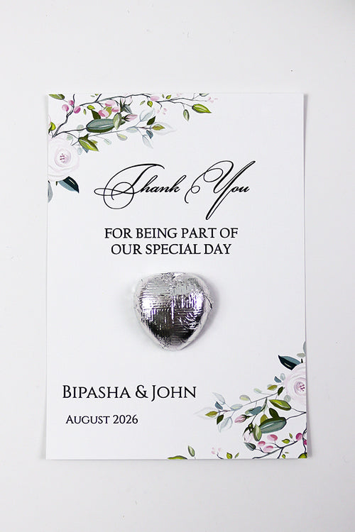 Load image into Gallery viewer, Floral Flat A6 Favour Cards FV110 – Add Your Own Chocolate Treat
