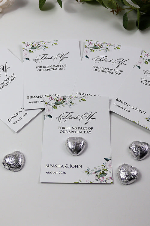 Load image into Gallery viewer, Floral Flat A6 Favour Cards FV110 – Add Your Own Chocolate Treat
