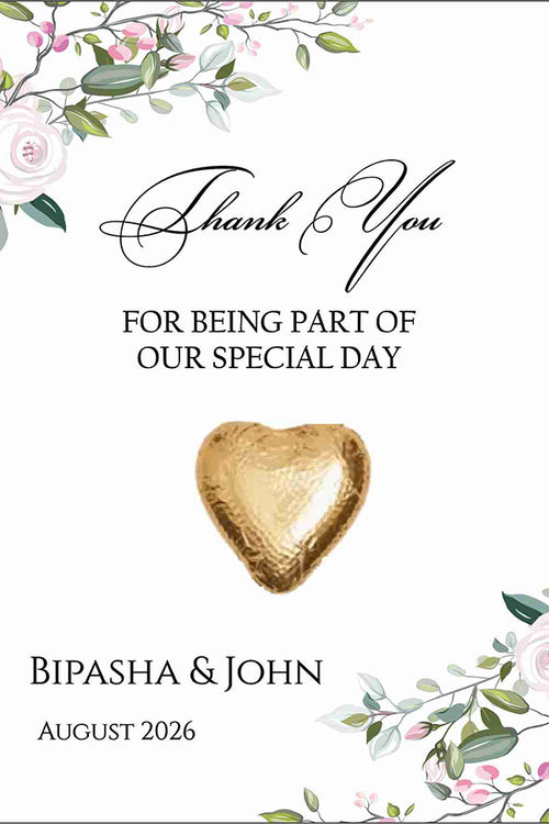 Load image into Gallery viewer, floral flat favour for chocolate wedding party

