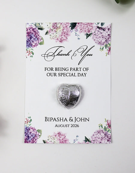 Floral Flat A6 Favour Cards FV111 – Add Your Own Chocolate Treat