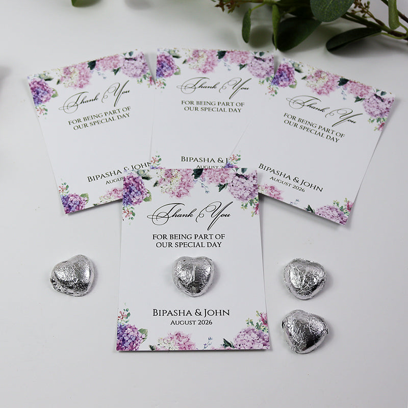 Floral Flat A6 Favour Cards FV111 – Add Your Own Chocolate Treat