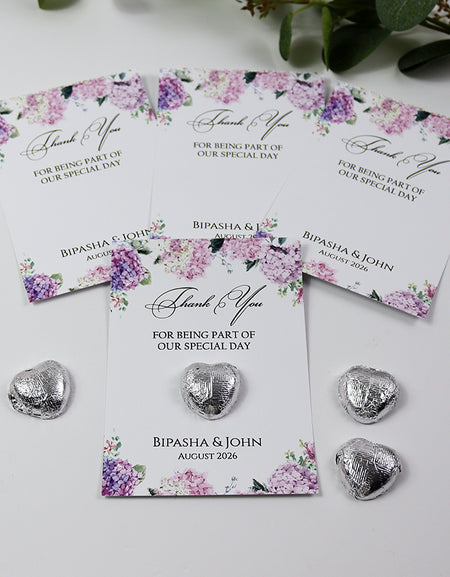 Floral Flat A6 Favour Cards FV111 – Add Your Own Chocolate Treat