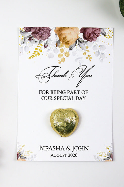Load image into Gallery viewer, Floral Flat A6 Favour Cards FV112 – Add Your Own Chocolate Treat
