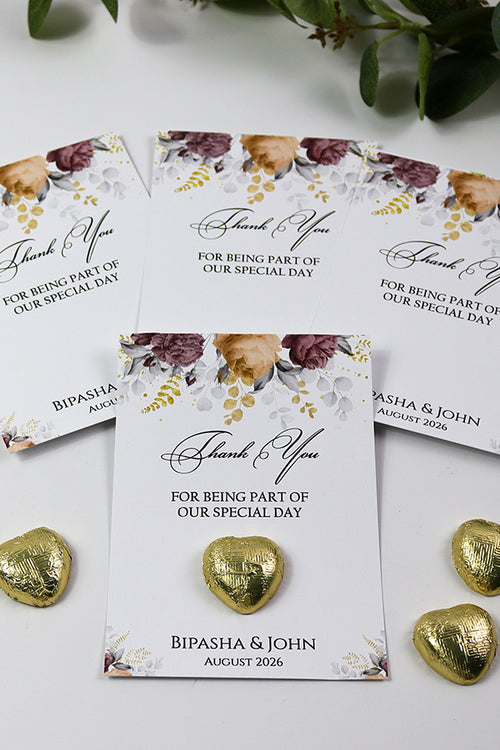 Load image into Gallery viewer, Floral Flat A6 Favour Cards FV112 – Add Your Own Chocolate Treat
