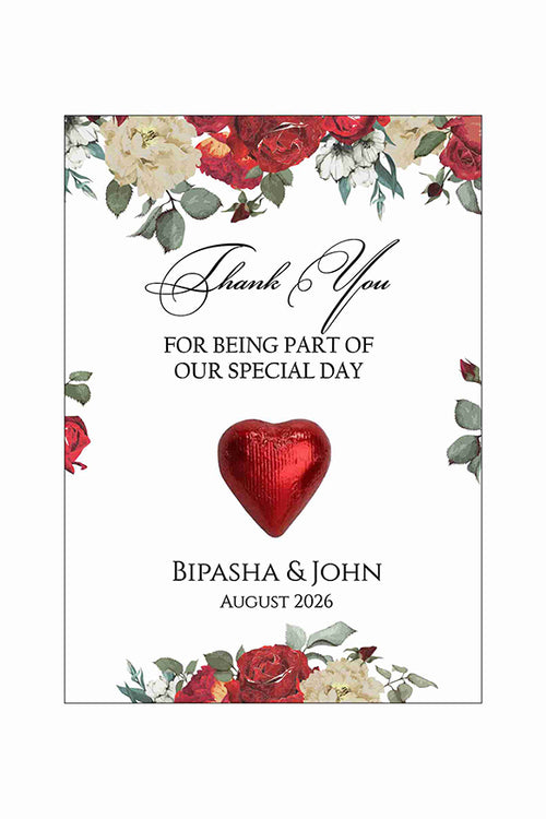 Load image into Gallery viewer, Floral Flat A6 Favour Cards FV113 – Add Your Own Chocolate Treat

