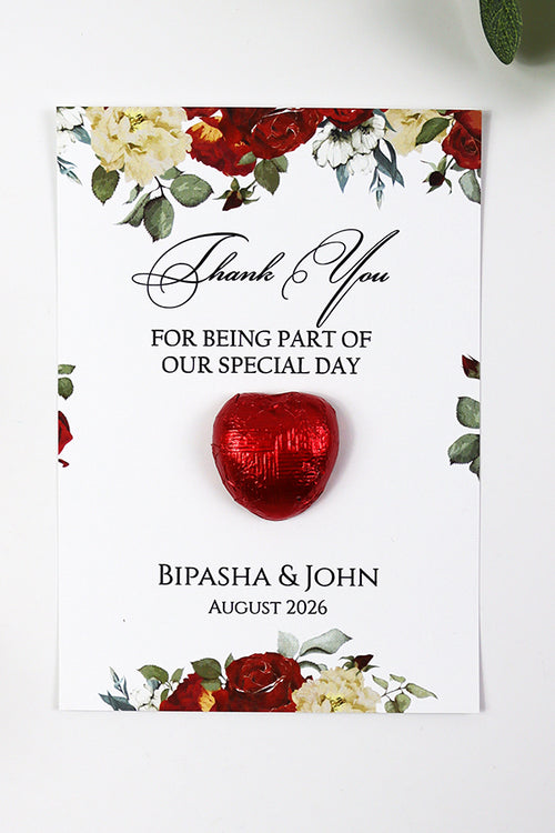 Load image into Gallery viewer, Floral Flat A6 Favour Cards FV113 – Add Your Own Chocolate Treat
