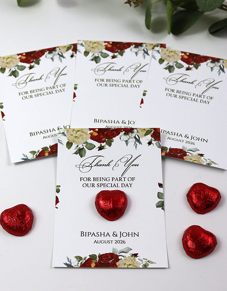 Floral Flat A6 Favour Cards FV113 – Add Your Own Chocolate Treat