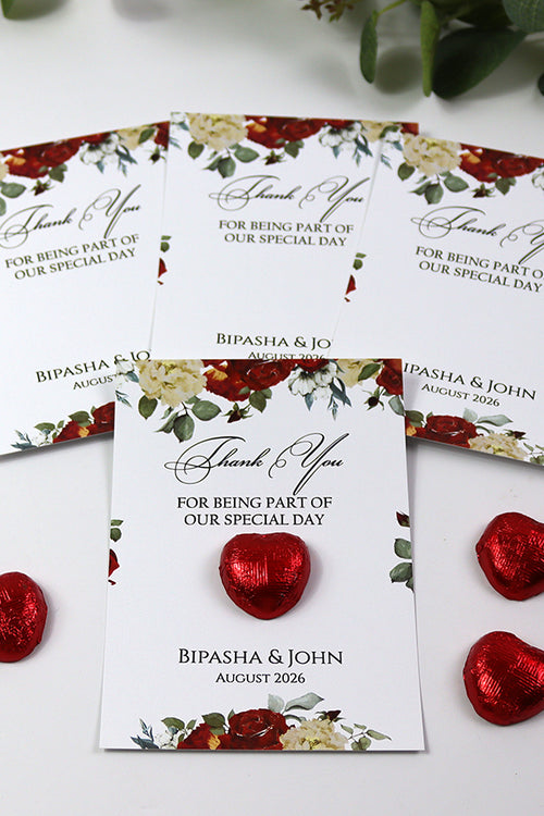 Load image into Gallery viewer, Floral Flat A6 Favour Cards FV113 – Add Your Own Chocolate Treat

