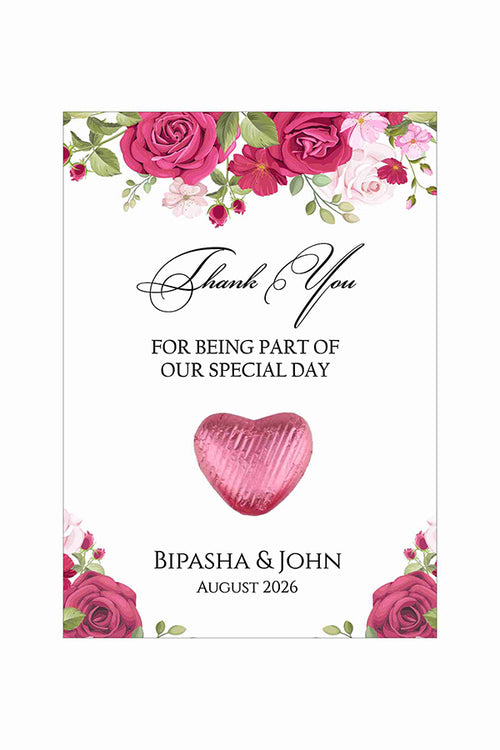 Load image into Gallery viewer, floral flat favour for chocolate wedding party
