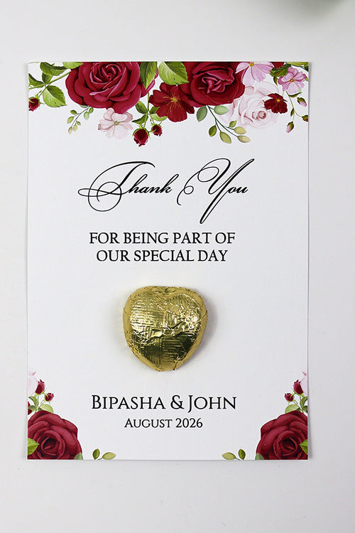 Load image into Gallery viewer, Floral Flat A6 Favour Cards FV114 – Add Your Own Chocolate Treat
