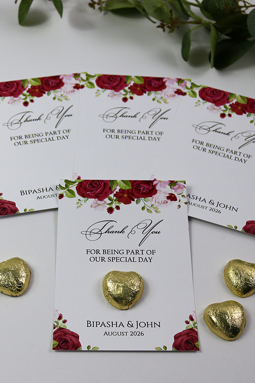 Load image into Gallery viewer, Floral Flat A6 Favour Cards FV114 – Add Your Own Chocolate Treat
