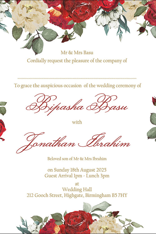Load image into Gallery viewer, ABC 1150 Floral A5 Double Sided Invitation

