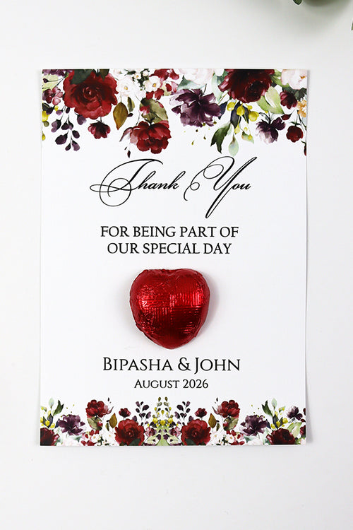 Load image into Gallery viewer, Floral Flat A6 Favour Cards FV115 – Add Your Own Chocolate Treat
