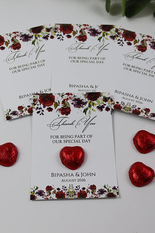 Load image into Gallery viewer, Floral Flat A6 Favour Cards FV115 – Add Your Own Chocolate Treat
