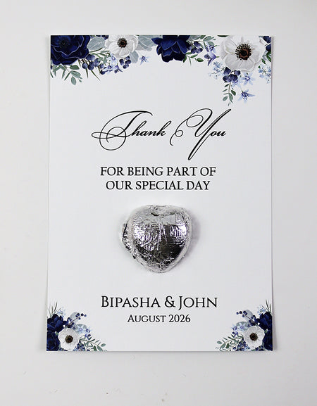 Floral Flat A6 Favour Cards FV116 – Add Your Own Chocolate Treat
