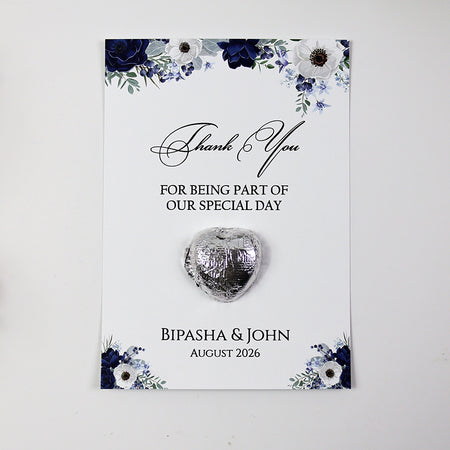 Floral Flat A6 Favour Cards FV116 – Add Your Own Chocolate Treat