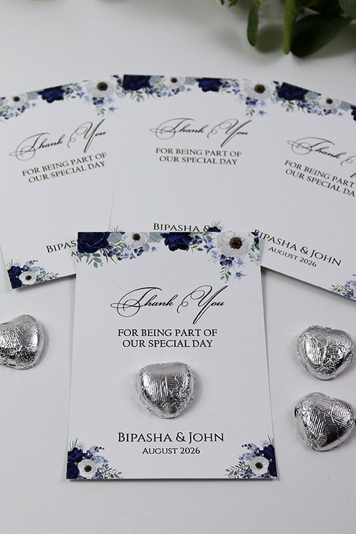 Load image into Gallery viewer, Floral Flat A6 Favour Cards FV116 – Add Your Own Chocolate Treat
