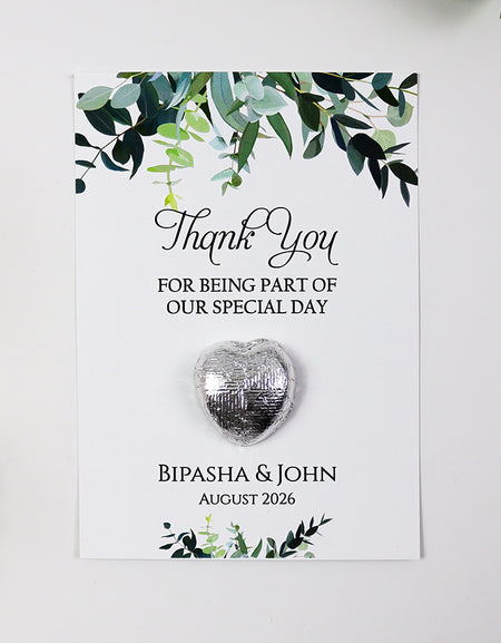 Floral Flat A6 Favour Cards FV117 – Add Your Own Chocolate Treat