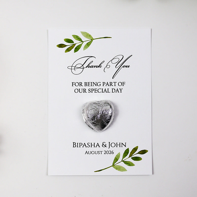 Floral Flat A6 Favour Cards FV118 – Add Your Own Chocolate Treat