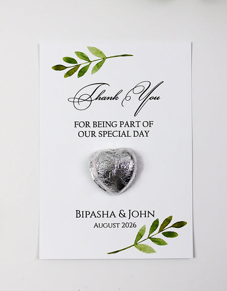 Floral Flat A6 Favour Cards FV118 – Add Your Own Chocolate Treat