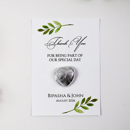 Floral Flat A6 Favour Cards FV118 – Add Your Own Chocolate Treat