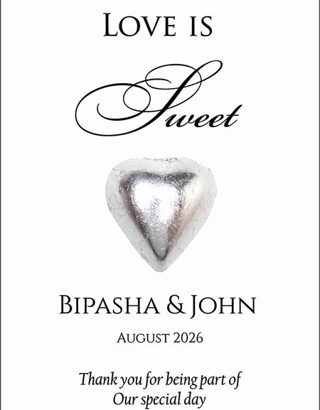 simple flat favour for chocolate wedding part