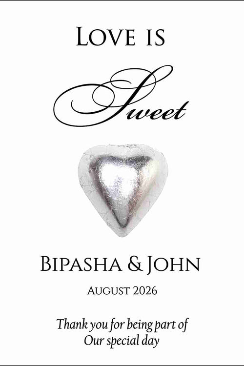 Load image into Gallery viewer, simple flat favour for chocolate wedding part
