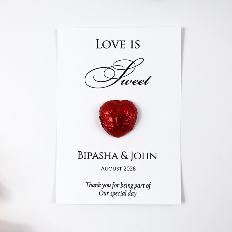 Flat A6 Favour Cards FV119 – Add Your Own Chocolate Treat