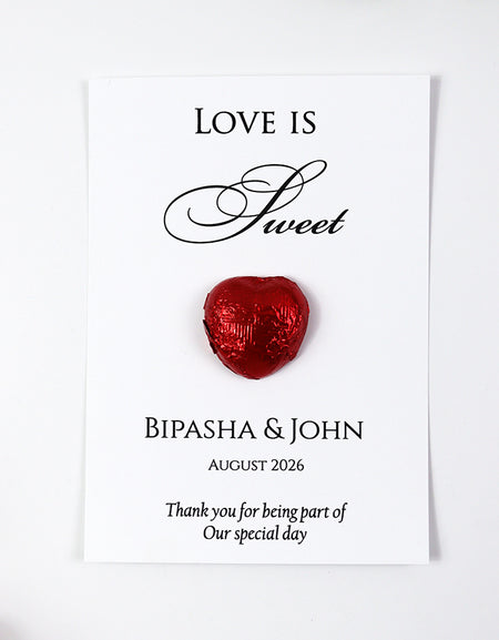 Flat A6 Favour Cards FV119 – Add Your Own Chocolate Treat