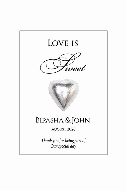 Load image into Gallery viewer, simple flat favour for chocolate wedding part
