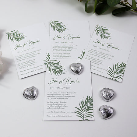 Leaf Flat A6 Favour Cards FV120 – Add Your Own Chocolate Treat