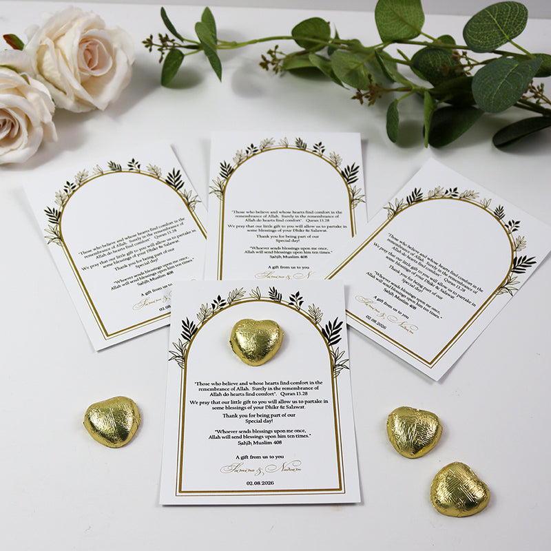Floral Flat A6 Favour Cards FV122 – Add Your Own Chocolate Treat