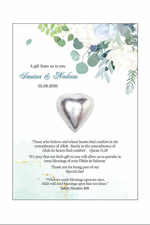 Load image into Gallery viewer, Floral Flat A6 Favour Cards FV123 – Add Your Own Chocolate Treat
